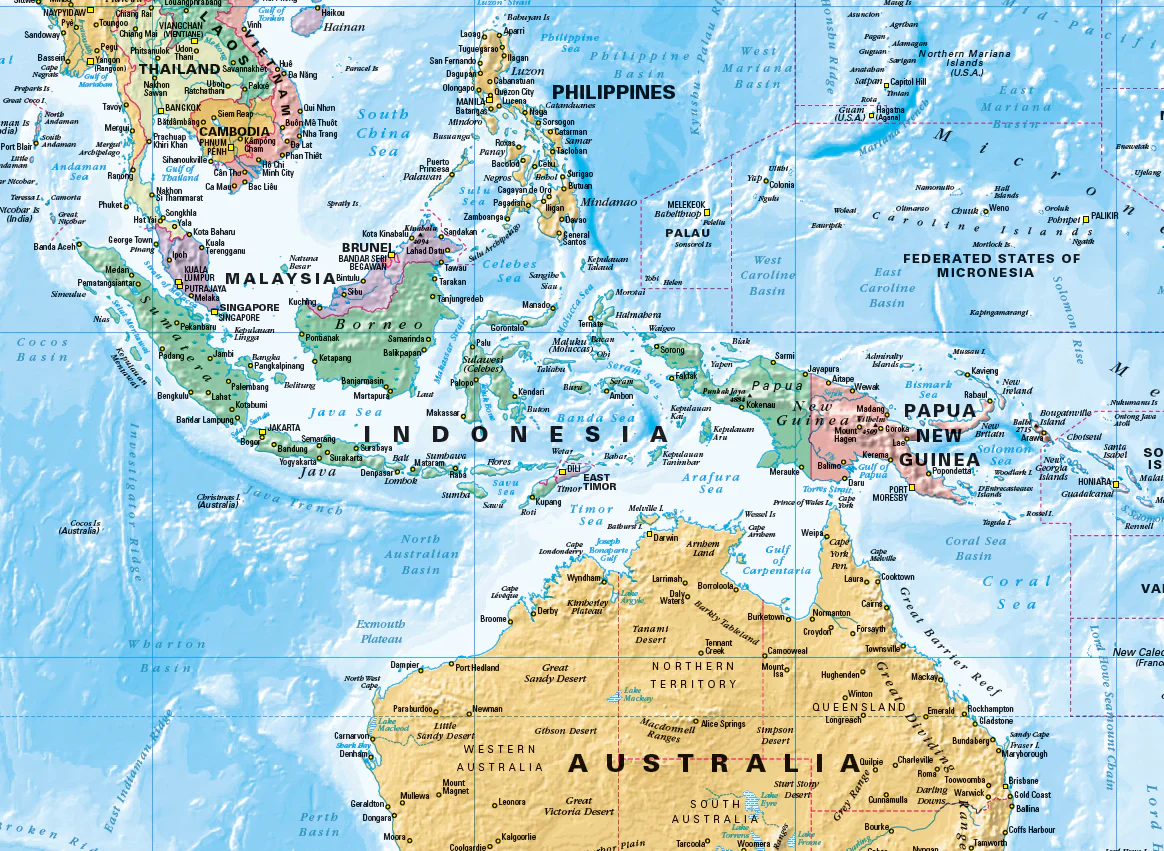 World Political Supermap 1440 x 840mm (Pacific Centred) Cosmographics 2026 - Image 6